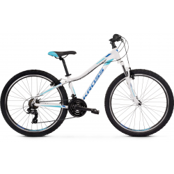 Kross Lea 1.0 26 2021 Biały - Niebieski Połysk