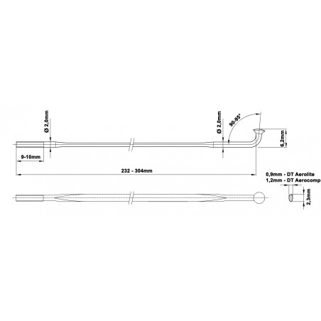 szprycha dt aero comp 262 stal blk 2.0/1.25/2.3 / 5 sztuk