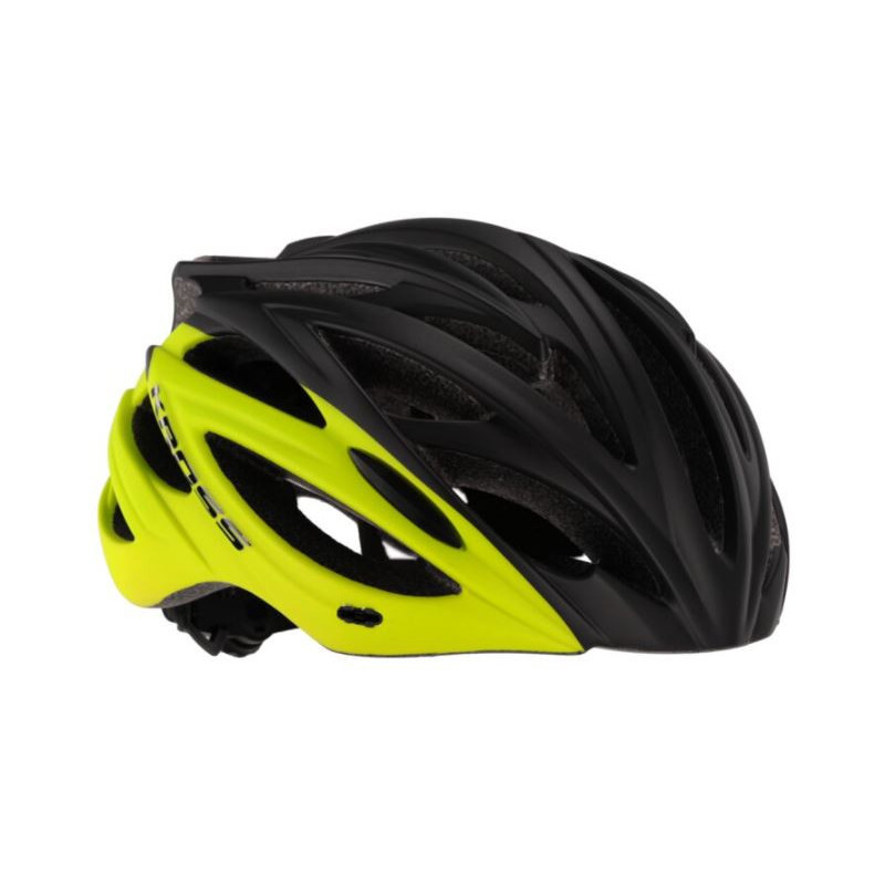 kask rowerowy kross brizo czarny limonkowy