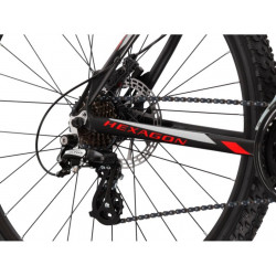 Kross Hexagon 3.0 27.5" 2021 Czarny - Czerwony - Srebrny Mat