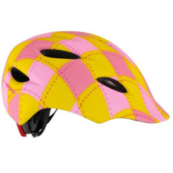 kask rowerowy dziecięcy kross infano żółty/różowy