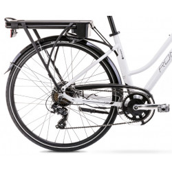 rower elektryczny romet e-gazela 1 biały / czarny 2022