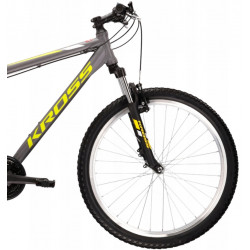 Kross Hexagon M grafitowy limonkowy biały mat 2024