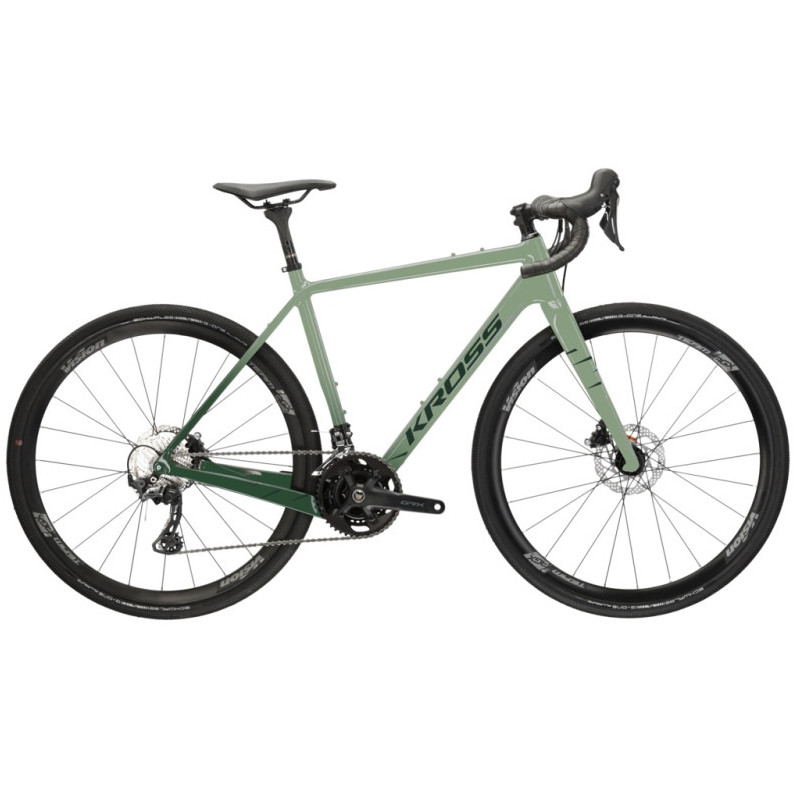 Rower gravel Kross Esker 8.0 zielony / czarny / połysk