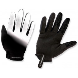 rękawiczki Kross race long 3.0 czarno białe