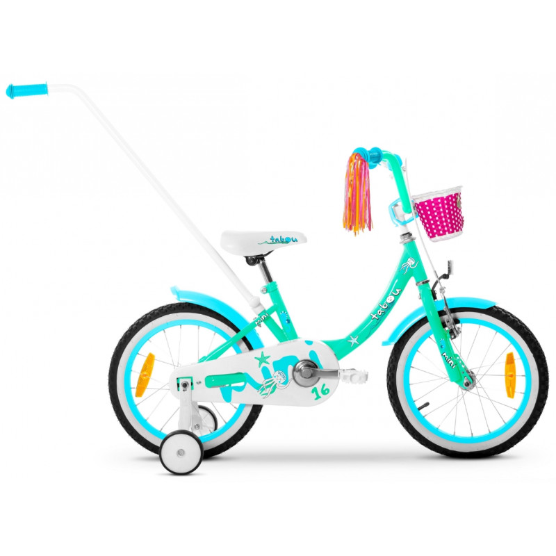 Rower dziecięcy Tabou Mini koła 14" miętowy / niebieski 2024