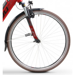 Rower elektryczny TABOU KINETIC MONO UP 1.0 W damski czerwony / czarny