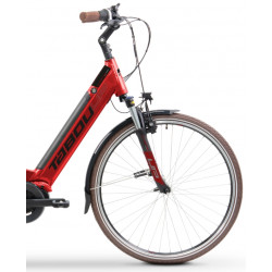 Rower elektryczny TABOU KINETIC MONO UP 1.0 W damski czerwony / czarny