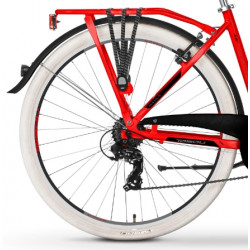 Rower miejski damski TABOU KAYLA czerwony / czarny 2024