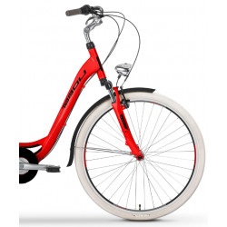 Rower miejski damski TABOU KAYLA czerwony / czarny 2024
