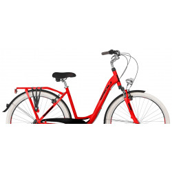 Rower miejski damski TABOU KAYLA czerwony / czarny 2024