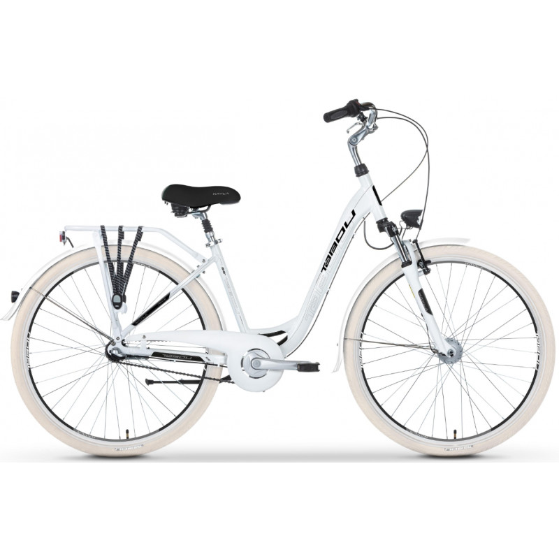 Rower miejski damski TABOU KAYLA NEXUS biały / czarny 2024