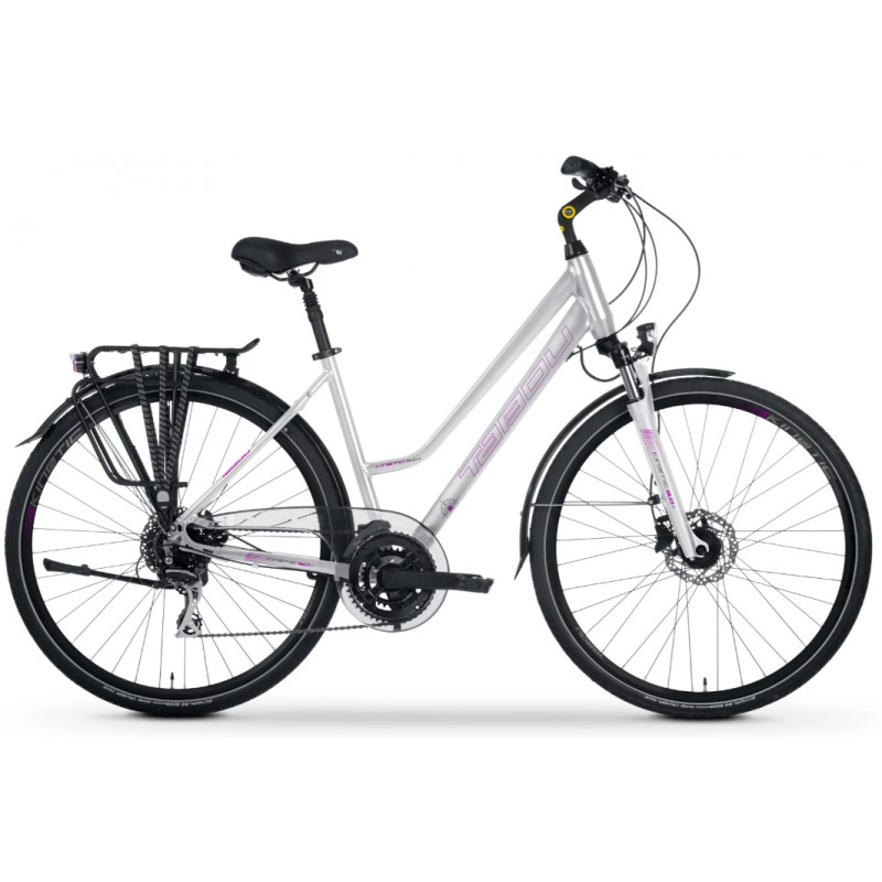 Rower trekkingowy TABOU 28 KINETIC 3.0 PLUS W biały / rubinowy 2024