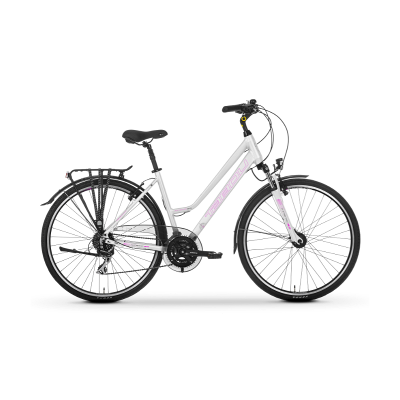 Rower trekkingowy damski TABOU KINETIC 3.0 W biały / rubinowy 2024