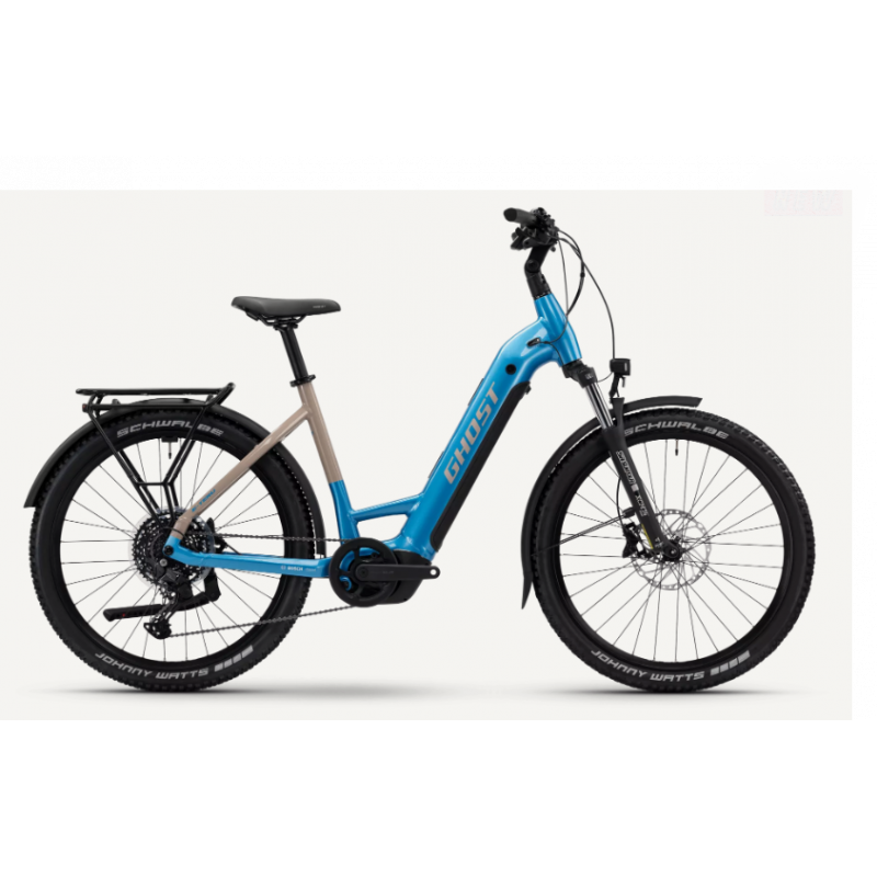 Rower elektryczny GHOST E-Teru Universal EQ Low AL niebieski / kawowy 2024
