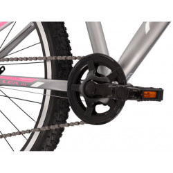Kross Lea Jr 2.0 2021 Srebrny - Różowy - Biały Mat Rower Młodzieżowy 24"