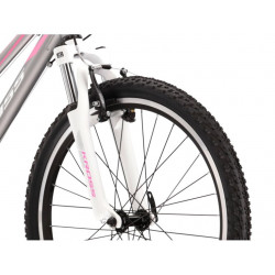 Kross Lea Jr 2.0 2021 Srebrny - Różowy - Biały Mat Rower Młodzieżowy 24"