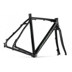 Rama ACCENT gravel Falcon czarno-grafitowa (rama, widelec, stery), QR