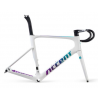 Rama szosowa ACCENT Cyclone Carbon Disc świeża biel  (rama, widelec, kierownica, stery, wspornik siodła) 142x12mm 100x12mm