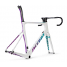 Rama szosowa ACCENT Cyclone Carbon Disc świeża biel  (rama, widelec, kierownica, stery, wspornik siodła) 142x12mm 100x12mm