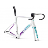 Rama szosowa ACCENT Cyclone Carbon Disc świeża biel  (rama, widelec, kierownica, stery, wspornik siodła) 142x12mm 100x12mm
