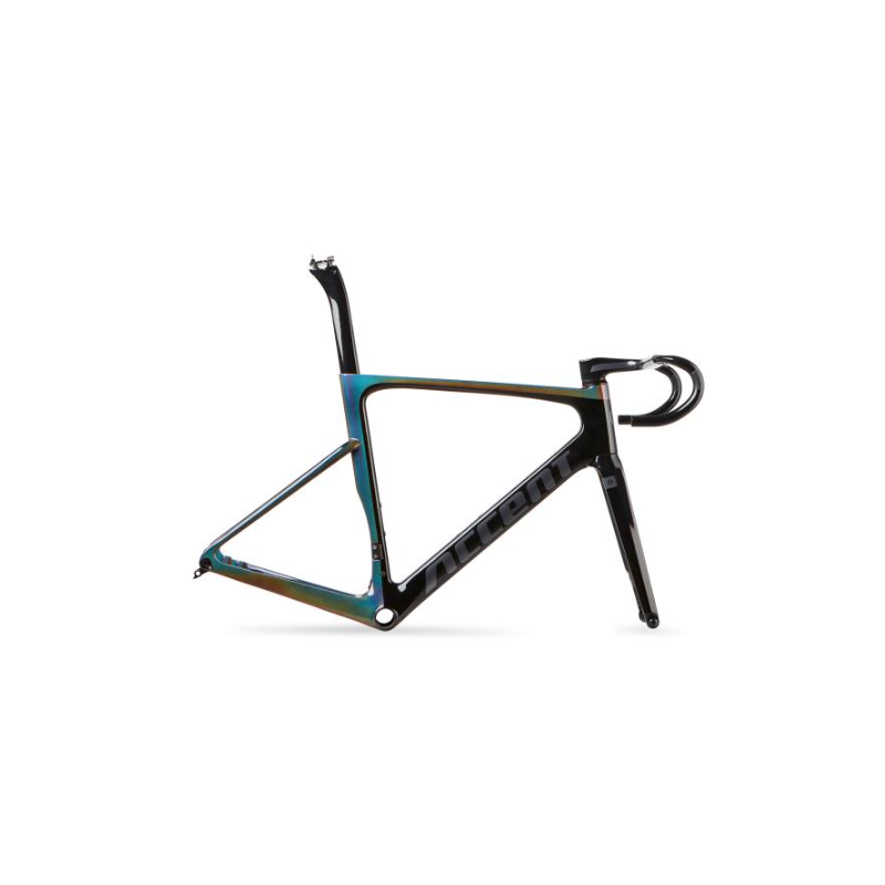 Rama szosowa ACCENT Cyclone Carbon Disc cosmic black (rama, widelec, kierownica, stery, wspornik siodła) 142x12mm 100x12mm