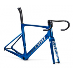 Rama szosowa ACCENT Cyclone Carbon Disc niebieski (rama, widelec, kierownica, stery, wspornik siodła)142x12mm 100x12mm
