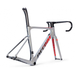 Rama szosowa ACCENT Cyclone Carbon Disc racing grey (rama, widelec, kierownica, stery, wspornik siodła)142x12mm 100x12mm