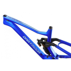Rama DARTMOOR Thunderbird CF, karbonowa, z damperem Fox Float X2 Factory 205x65mm, Boost, kosmiczny / błękitny mat