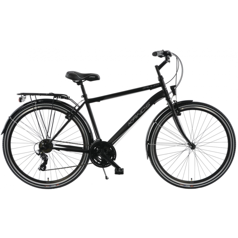 Rower trekkingowy KANDS 28 GALILEO MĘSKI czarno-biały 2023