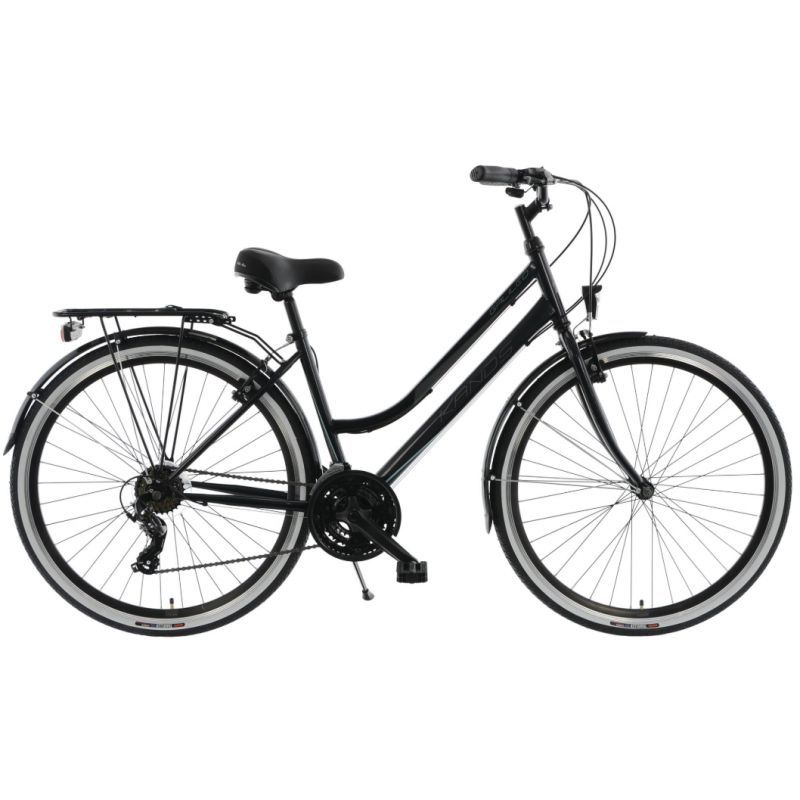 Rower trekkingowy KANDS 28 GALILEO DAMSKI czarno-błękitny 2023