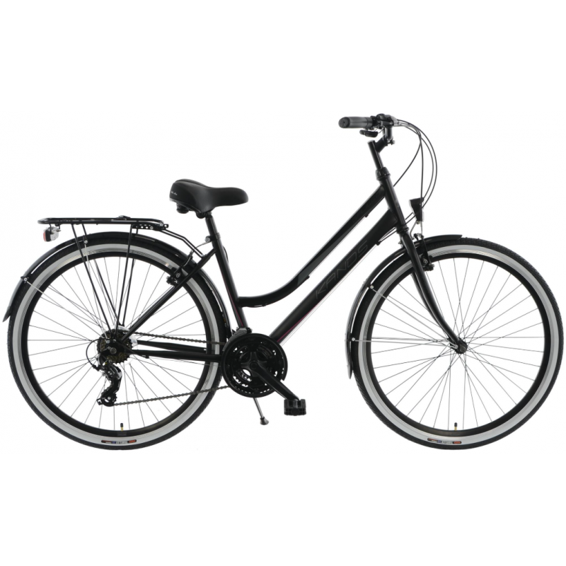 Rower trekkingowy KANDS 28 GALILEO DAMSKI czarno-różowy 2023