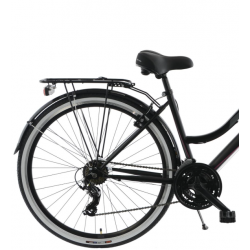 Rower trekkingowy KANDS 28 GALILEO DAMSKI czarno-różowy 2023