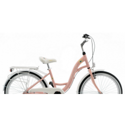 Rower młodzieżowy 24" KANDS OLIVIA 3BN różowy / biały mat 2022