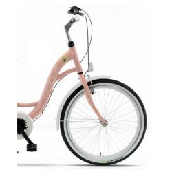 Rower młodzieżowy 24" KANDS OLIVIA 3BN różowy / biały mat 2022