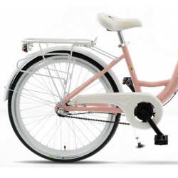 Rower młodzieżowy 24" KANDS OLIVIA 3BN różowy / biały mat 2022