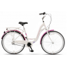 Rower miejski KANDS 26" ESCAPE biały / różowy połysk 2023