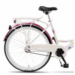Rower miejski KANDS 26" ESCAPE biały / różowy połysk 2023