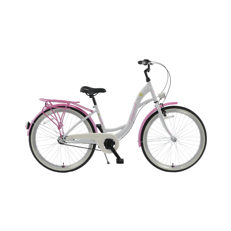 Rower miejski KANDS 26" GIULIA 3BN biały / różowy połysk 2024
