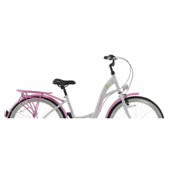 Rower miejski KANDS 26" GIULIA 3BN biały / różowy połysk 2024