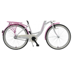 Rower miejski KANDS 26" GIULIA 3BN biały / różowy połysk 2024