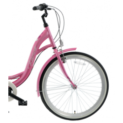 Rower miejski KANDS 26" LAURA różowy mat 2024