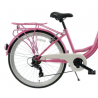 Rower miejski KANDS 26" LAURA różowy mat 2024