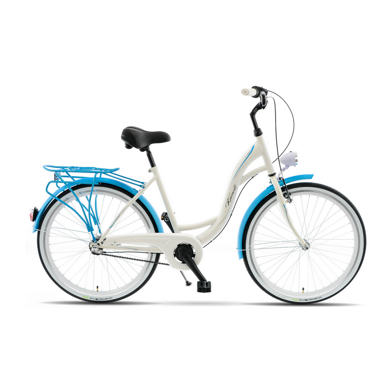 Rower miejski KANDS 26" S-COMFORT 3BN biały / błękitny mat 2024
