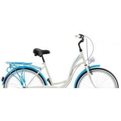 Rower miejski KANDS 26" S-COMFORT 3BN biały / błękitny mat 2024