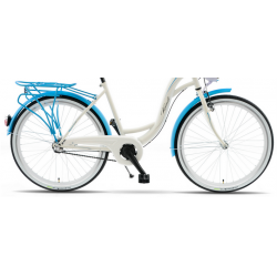Rower miejski KANDS 26" S-COMFORT 3BN biały / błękitny mat 2024