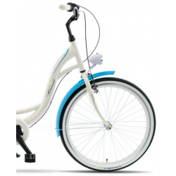 Rower miejski KANDS 26" S-COMFORT 3BN biały / błękitny mat 2024