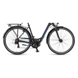 Rower trekkingowy WINORA Domingo 21 LOW czarny / niebieski mat 2021