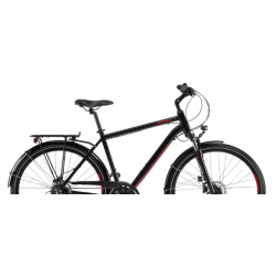 Rower trekkingowy WINORA Domingo 24Disc HIGH czarny / czerwony 2021