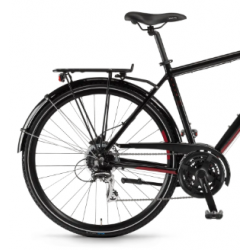 Rower trekkingowy WINORA Domingo 24Disc HIGH czarny / czerwony 2021